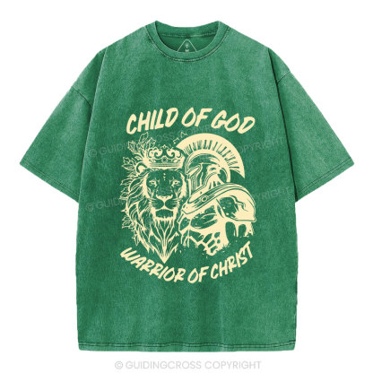 Warrior Of Christ Christian Washed T-Shirt