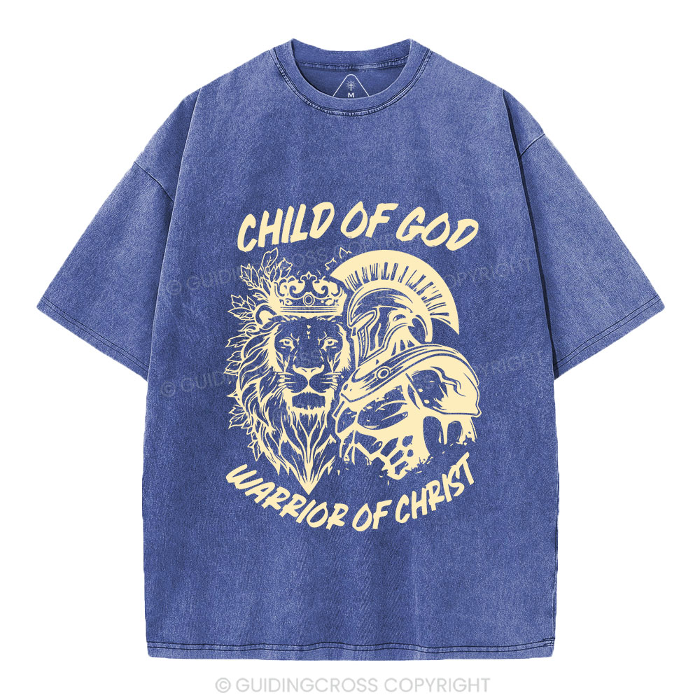 Warrior Of Christ Christian Washed T-Shirt