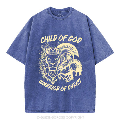 Warrior Of Christ Christian Washed T-Shirt