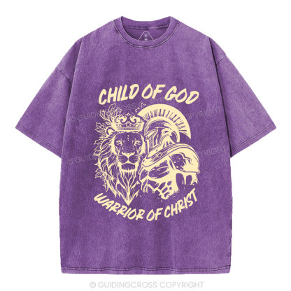 Warrior Of Christ Christian Washed T-Shirt