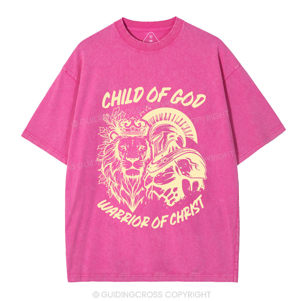 Warrior Of Christ Christian Washed T-Shirt