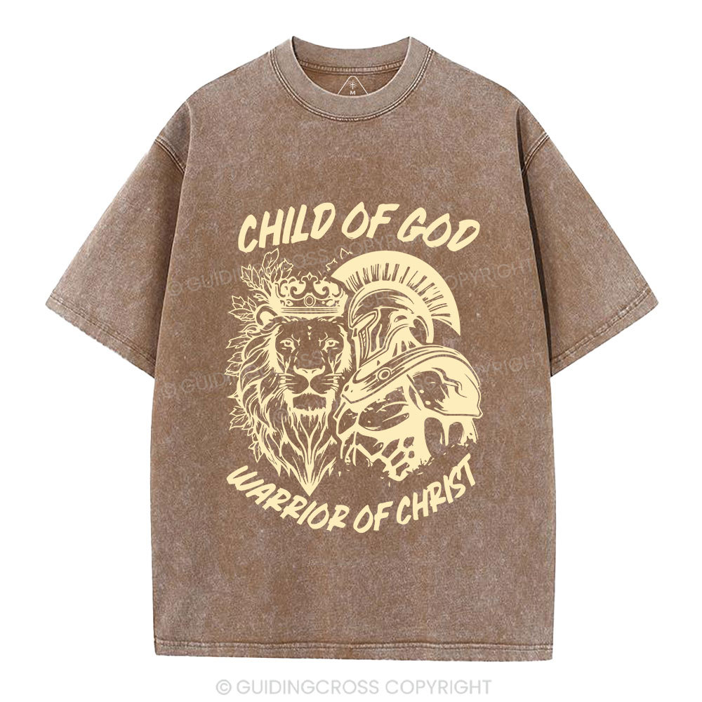 Warrior Of Christ Christian Washed T-Shirt