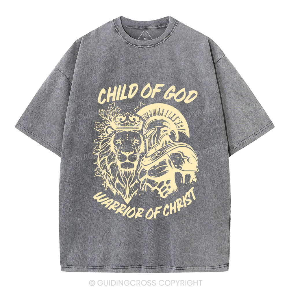 Warrior Of Christ Christian Washed T-Shirt