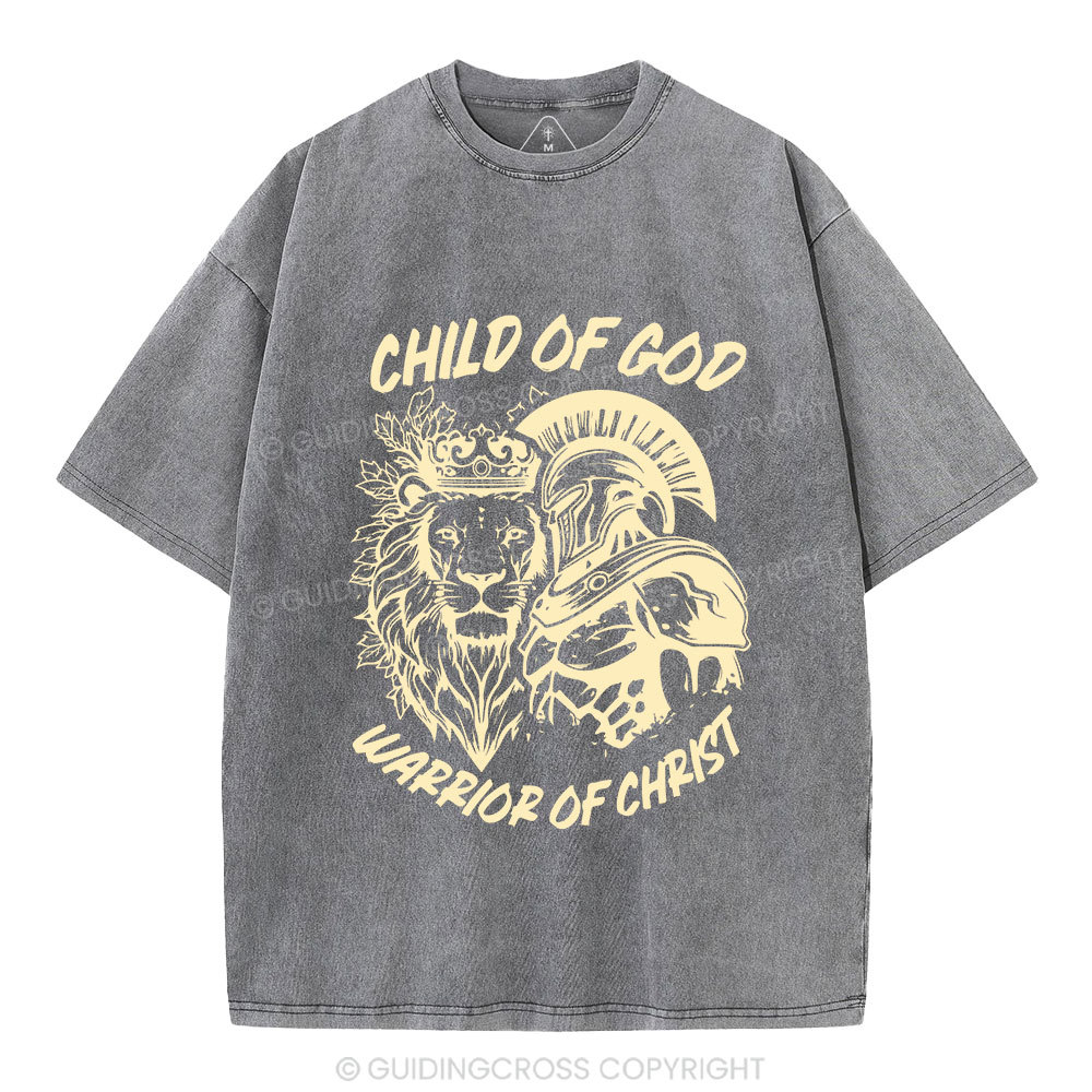 Warrior Of Christ Christian Washed T-Shirt
