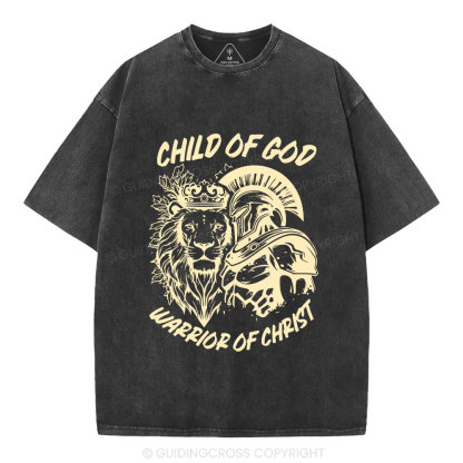 Warrior Of Christ Christian Washed T-Shirt