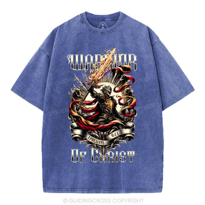 Warrior Of Christ Christian Washed T-Shirt
