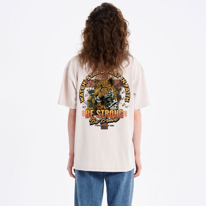 Watch,Stand Fast In Faith Christian Washed T-Shirt