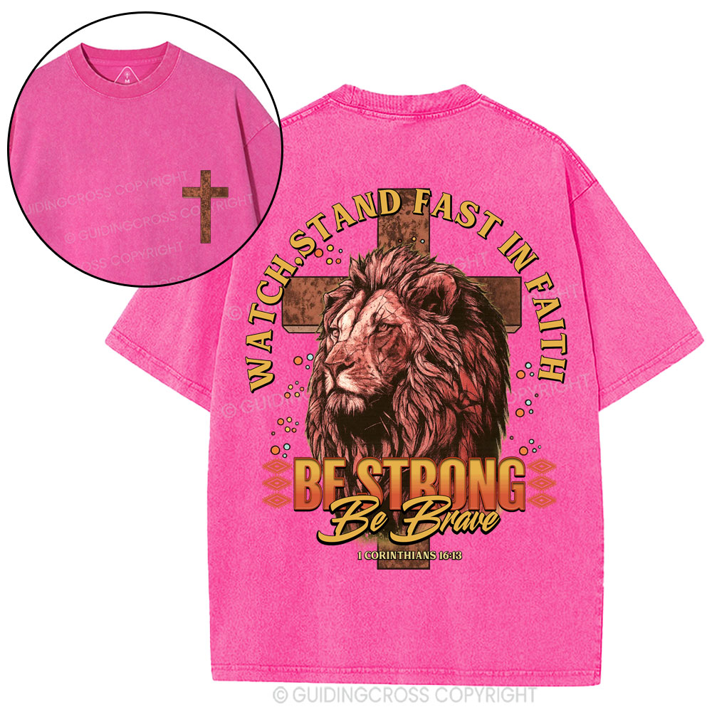 Watch Stand Fast In Faith Christian Washed T-Shirt