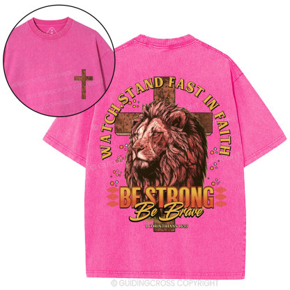 Watch Stand Fast In Faith Christian Washed T-Shirt