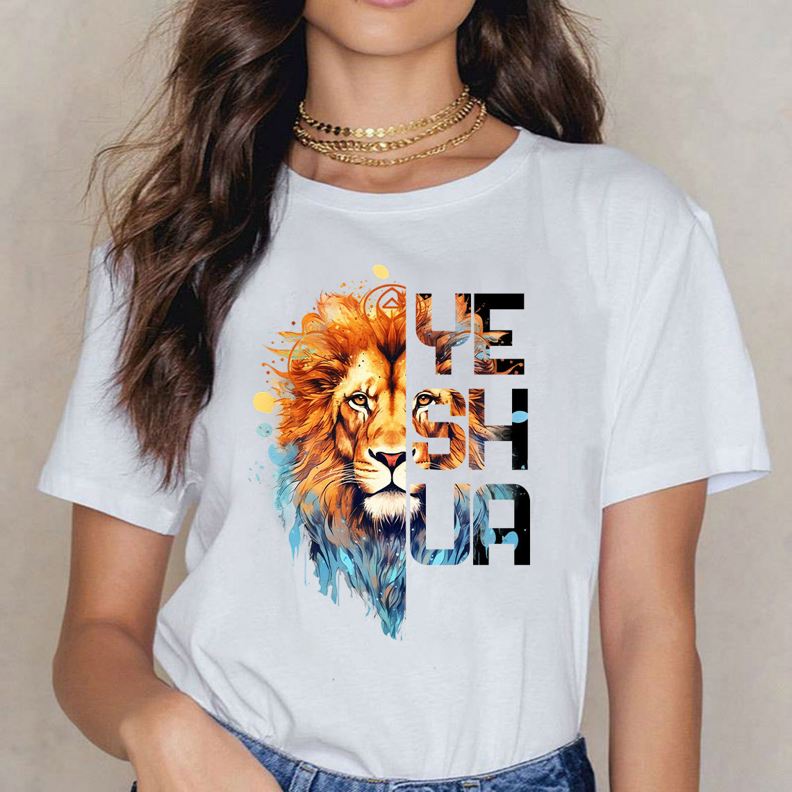 Water Color Yeshua Christian T-Shirt