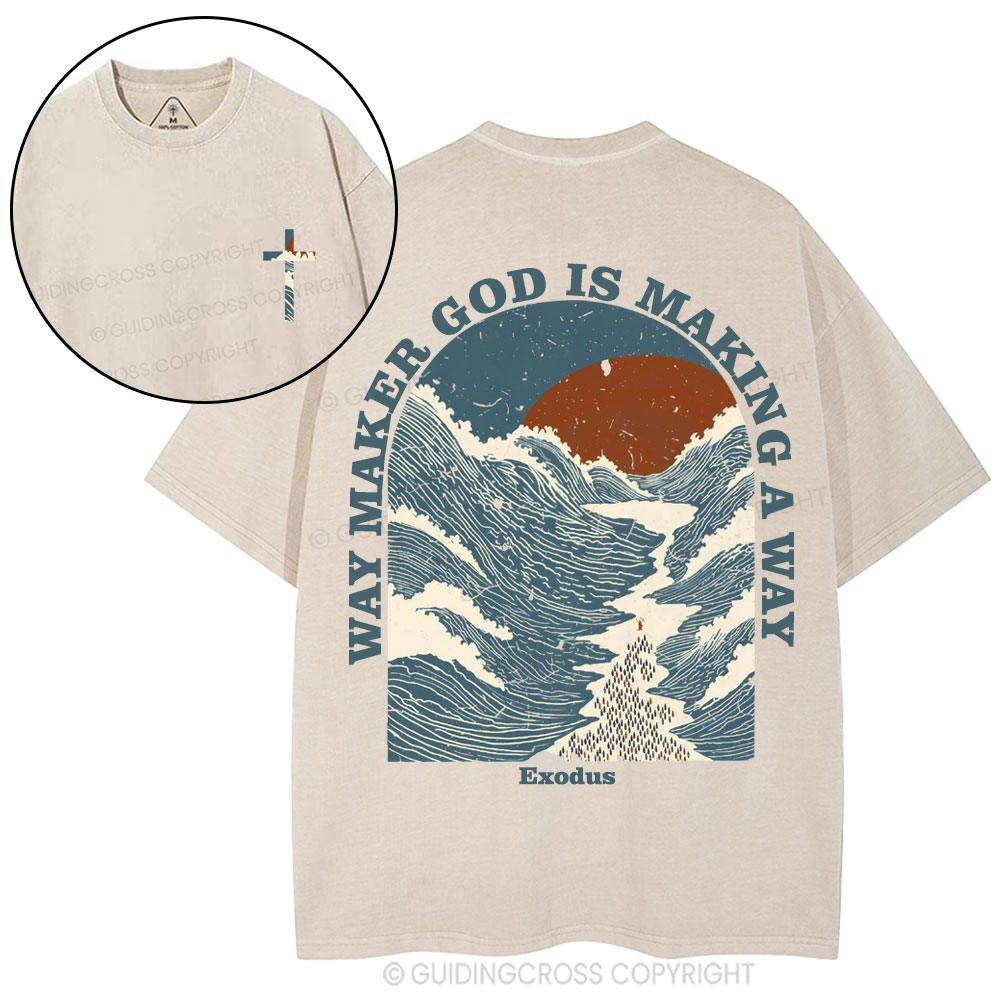 Way Maker Christian Washed T-Shirt