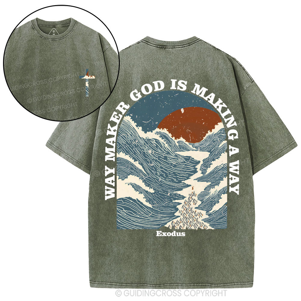 Way Maker Christian Washed T-Shirt