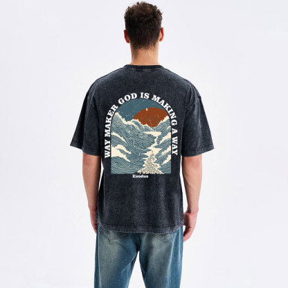 Way Maker Christian Washed T-Shirt