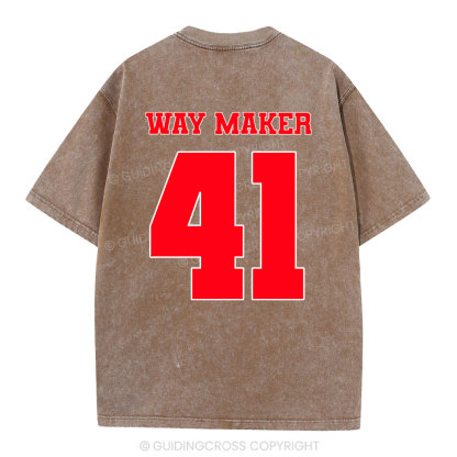 Way Maker Christian Washed T-Shirt