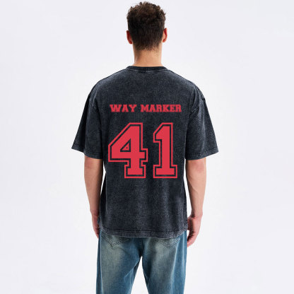 Way Marker Christian Washed T-Shirt