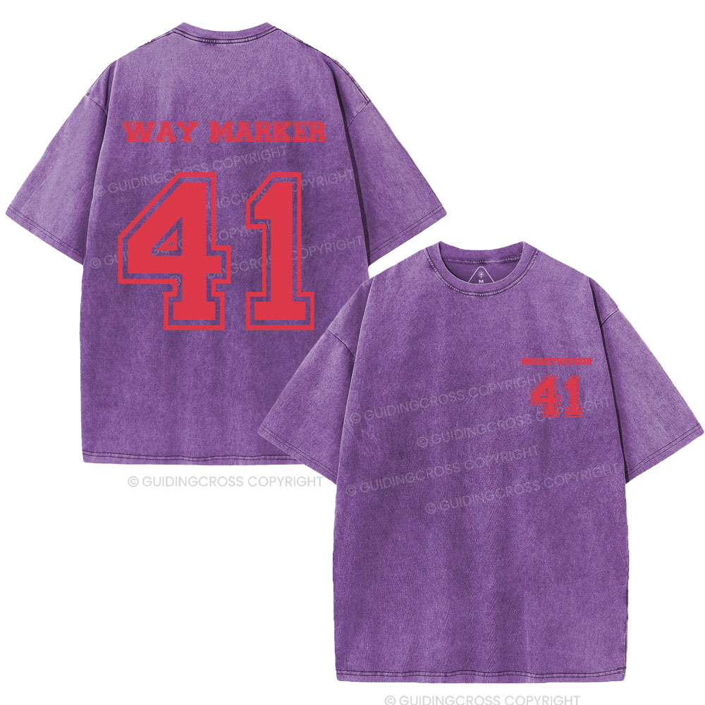 Way Marker Christian Washed T-Shirt