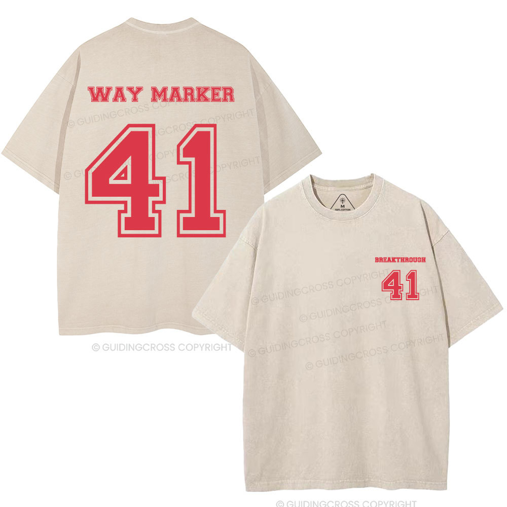 Way Marker Christian Washed T-Shirt