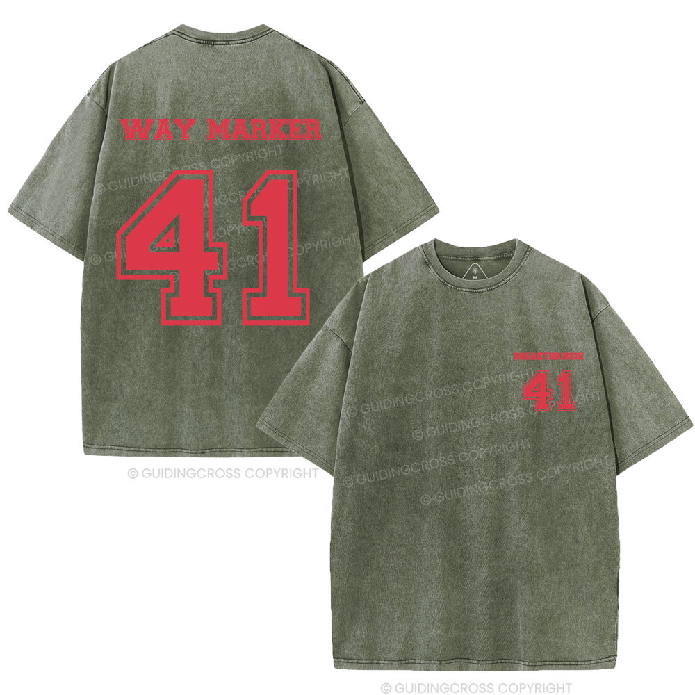 Way Marker Christian Washed T-Shirt