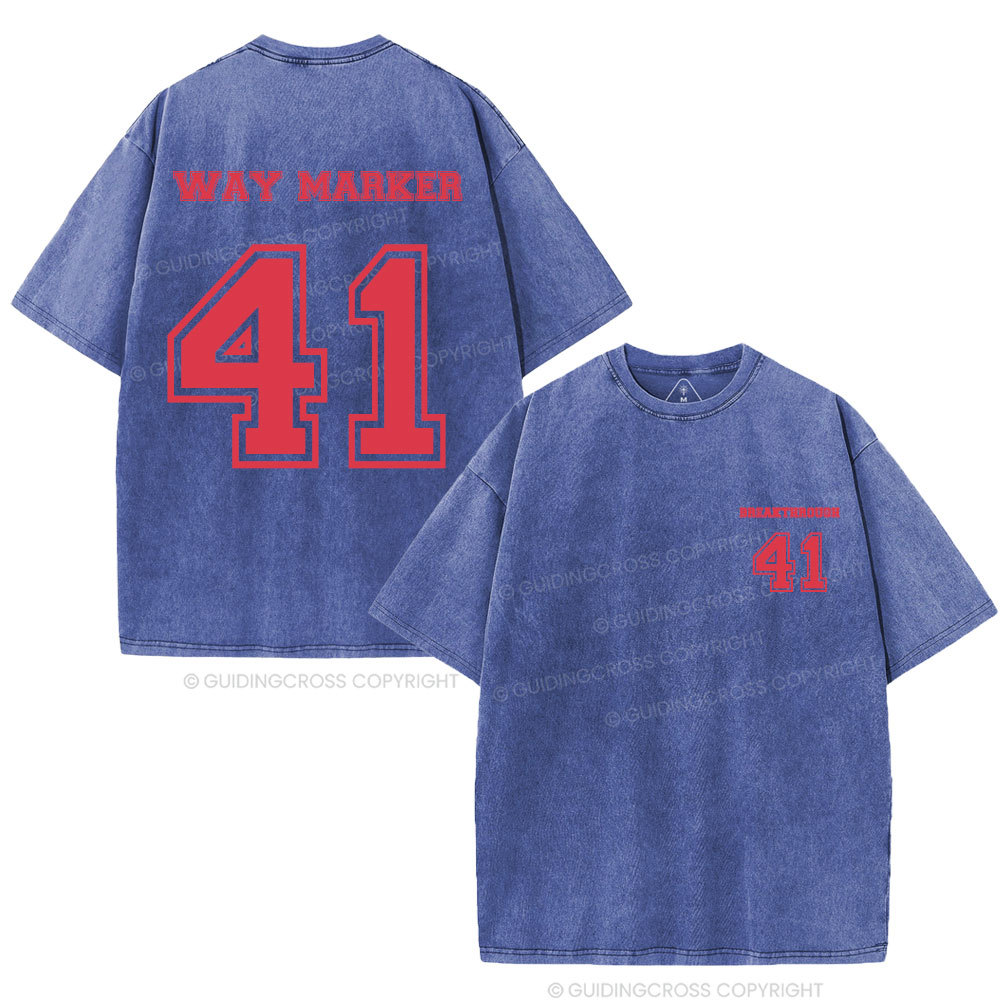 Way Marker Christian Washed T-Shirt
