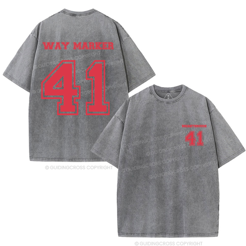 Way Marker Christian Washed T-Shirt