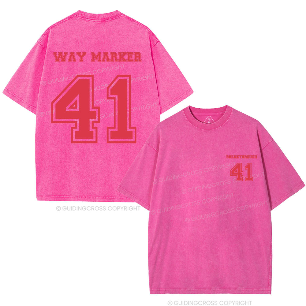 Way Marker Christian Washed T-Shirt