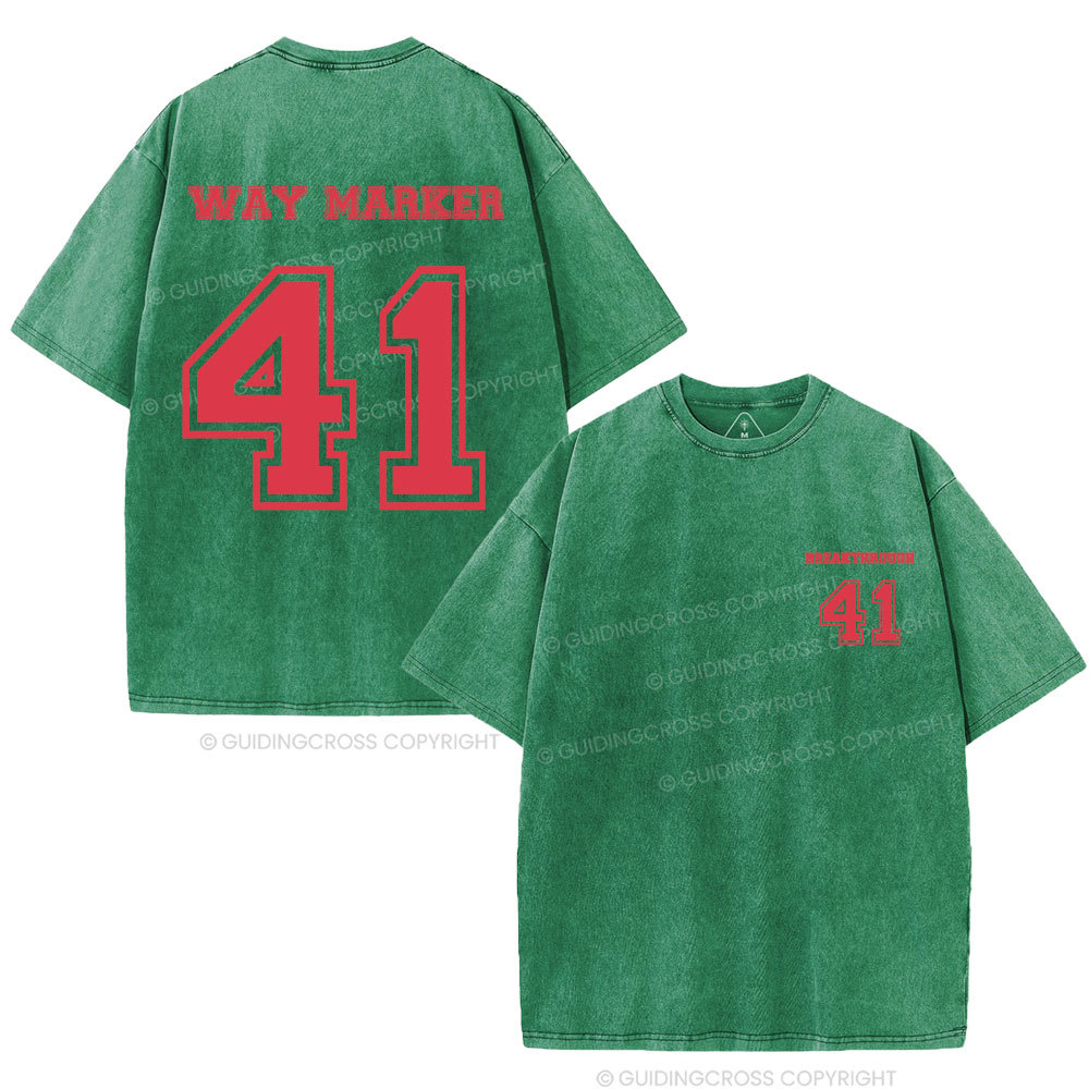 Way Marker Christian Washed T-Shirt