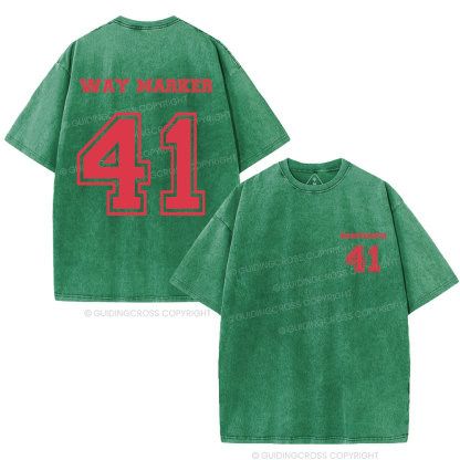 Way Marker Christian Washed T-Shirt