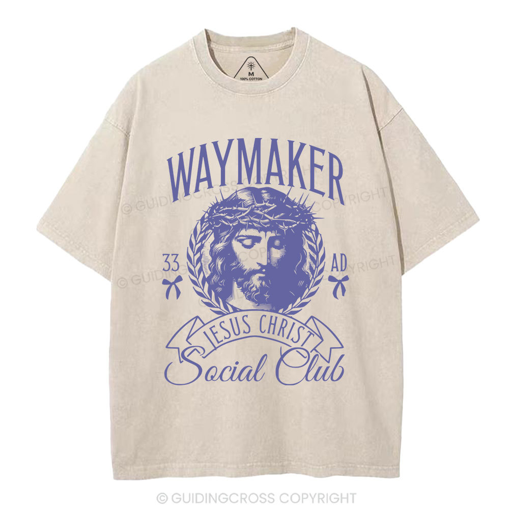 Way Marker Social Club  Christian Washed T-Shirt