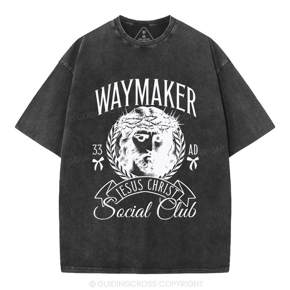 Way Marker Social Club  Christian Washed T-Shirt