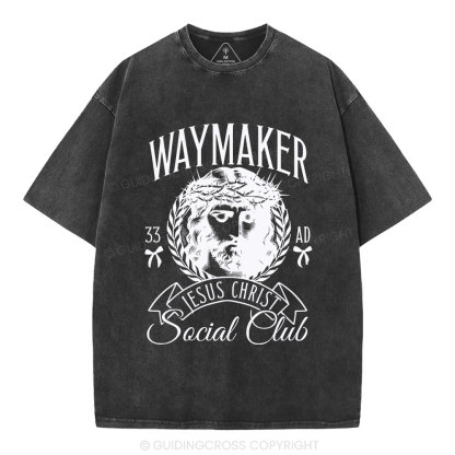 Way Marker Social Club  Christian Washed T-Shirt