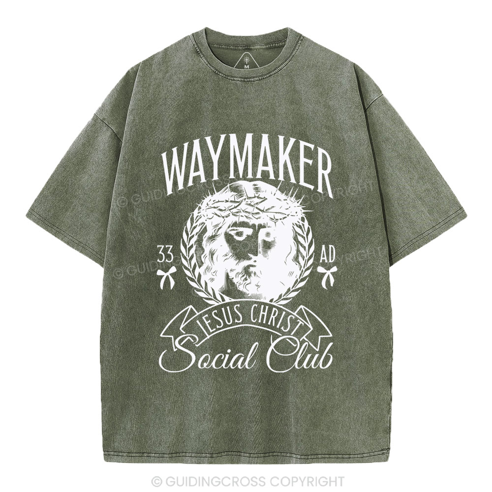 Way Marker Social Club  Christian Washed T-Shirt