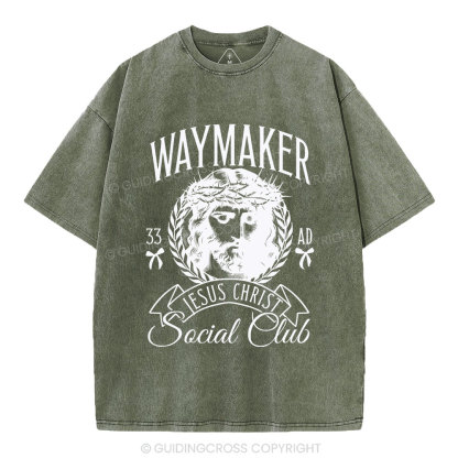 Way Marker Social Club  Christian Washed T-Shirt