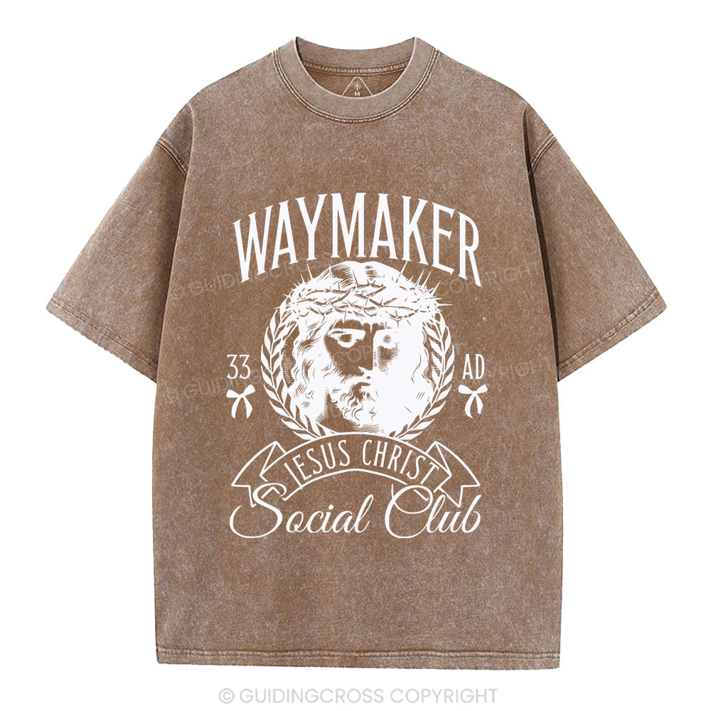 Way Marker Social Club  Christian Washed T-Shirt