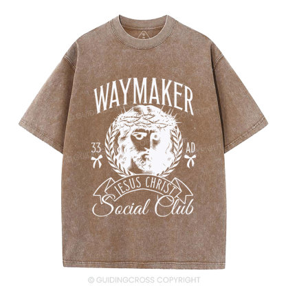 Way Marker Social Club  Christian Washed T-Shirt