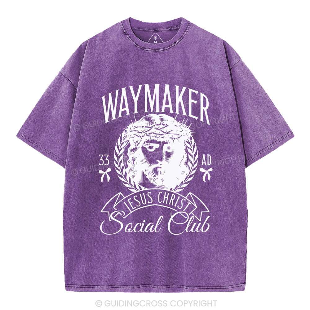 Way Marker Social Club  Christian Washed T-Shirt