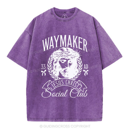 Way Marker Social Club  Christian Washed T-Shirt