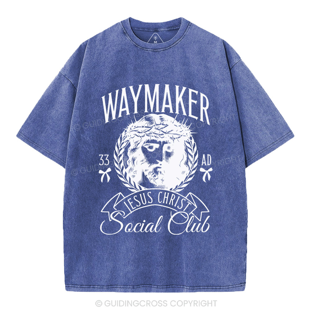 Way Marker Social Club  Christian Washed T-Shirt