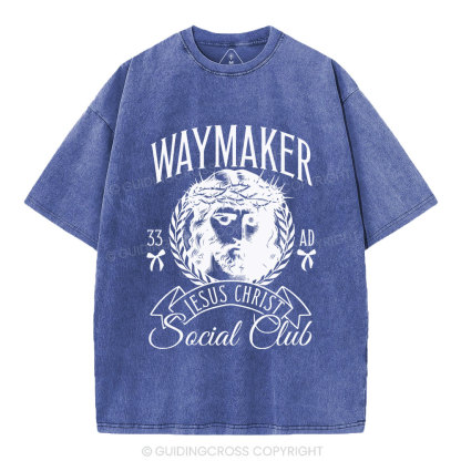 Way Marker Social Club  Christian Washed T-Shirt