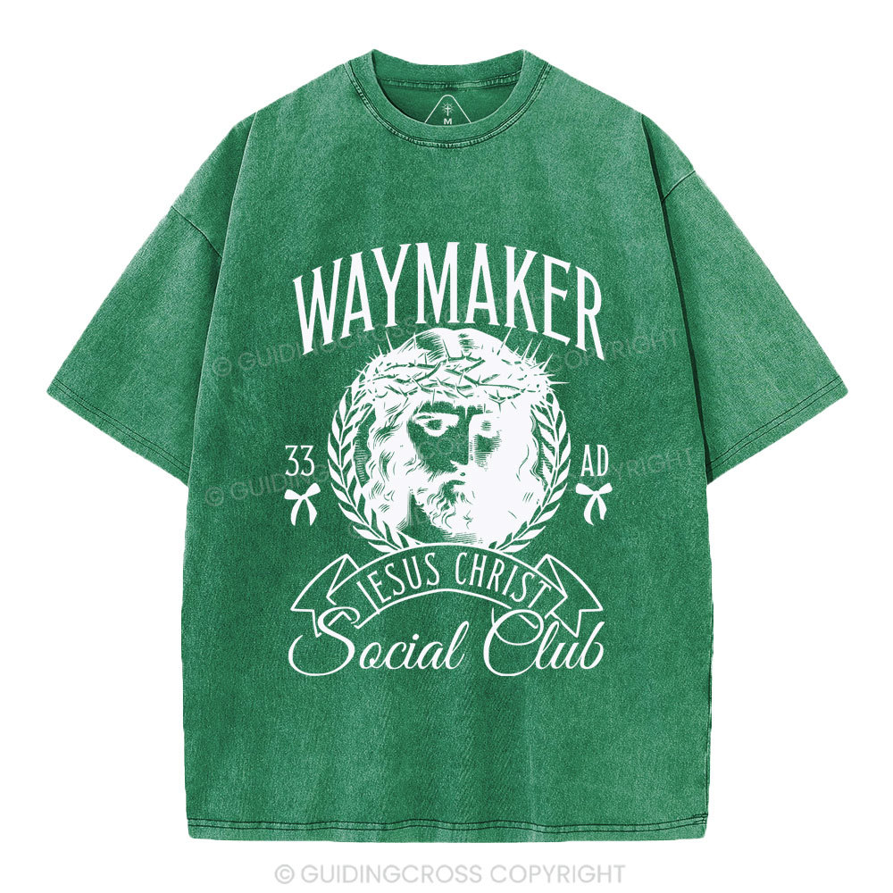 Way Marker Social Club  Christian Washed T-Shirt