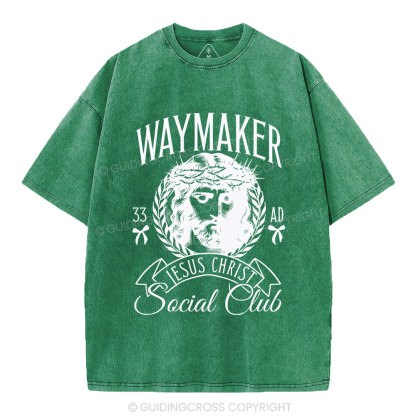 Way Marker Social Club  Christian Washed T-Shirt