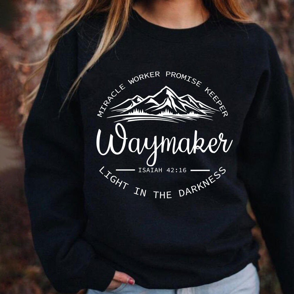 Waymaker Miracle Worker Promise Keeper Christian Sweatshirt