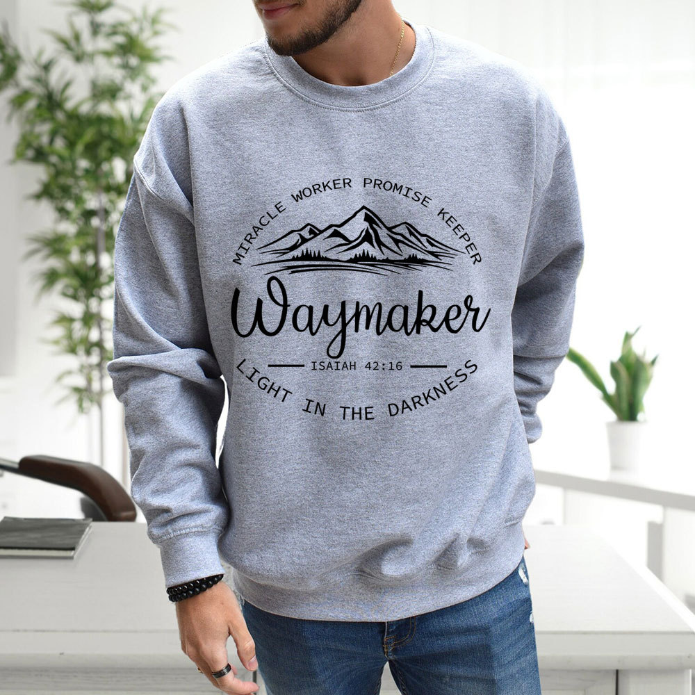 Waymaker Miracle Worker Promise Keeper Christian Sweatshirt