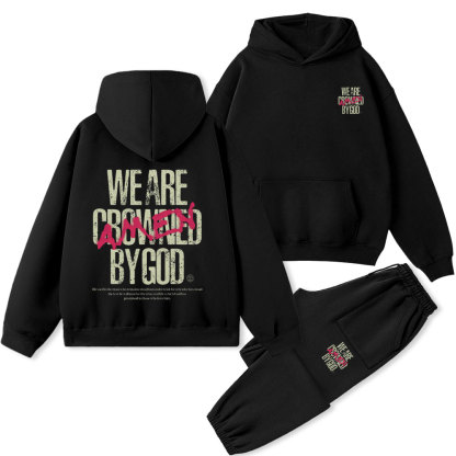 We Are Crowned By God Christian Premium Fleece Hoodie Set