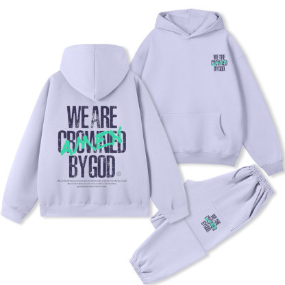 We Are Crowned By God Christian Premium Fleece Hoodie Set