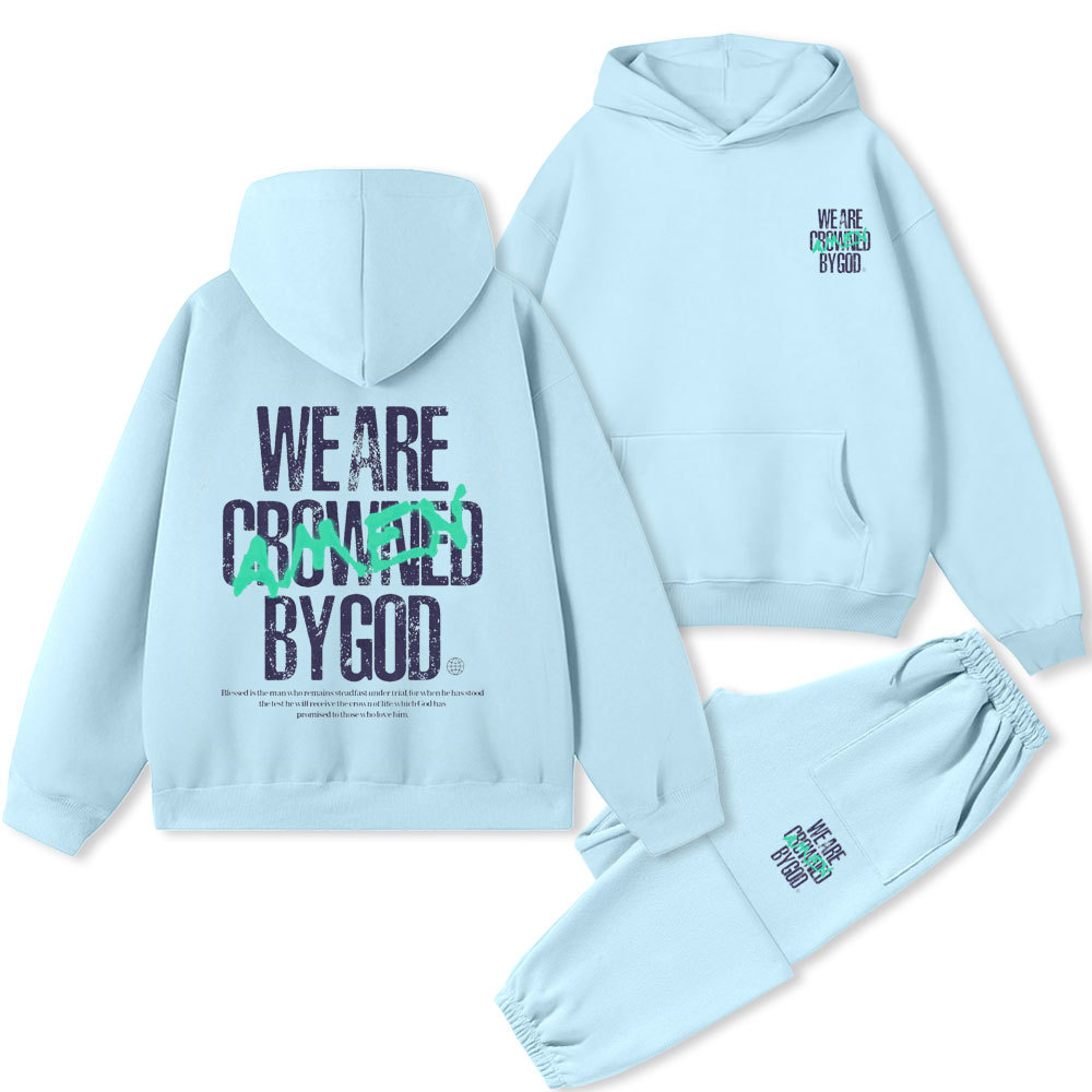 We Are Crowned By God Christian Premium Fleece Hoodie Set