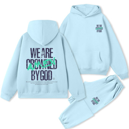We Are Crowned By God Christian Premium Fleece Hoodie Set