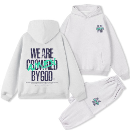 We Are Crowned By God Christian Premium Fleece Hoodie Set
