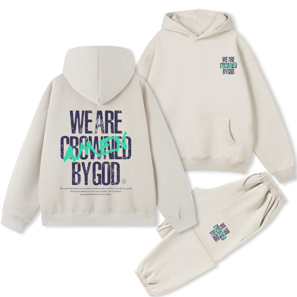 We Are Crowned By God Christian Premium Fleece Hoodie Set