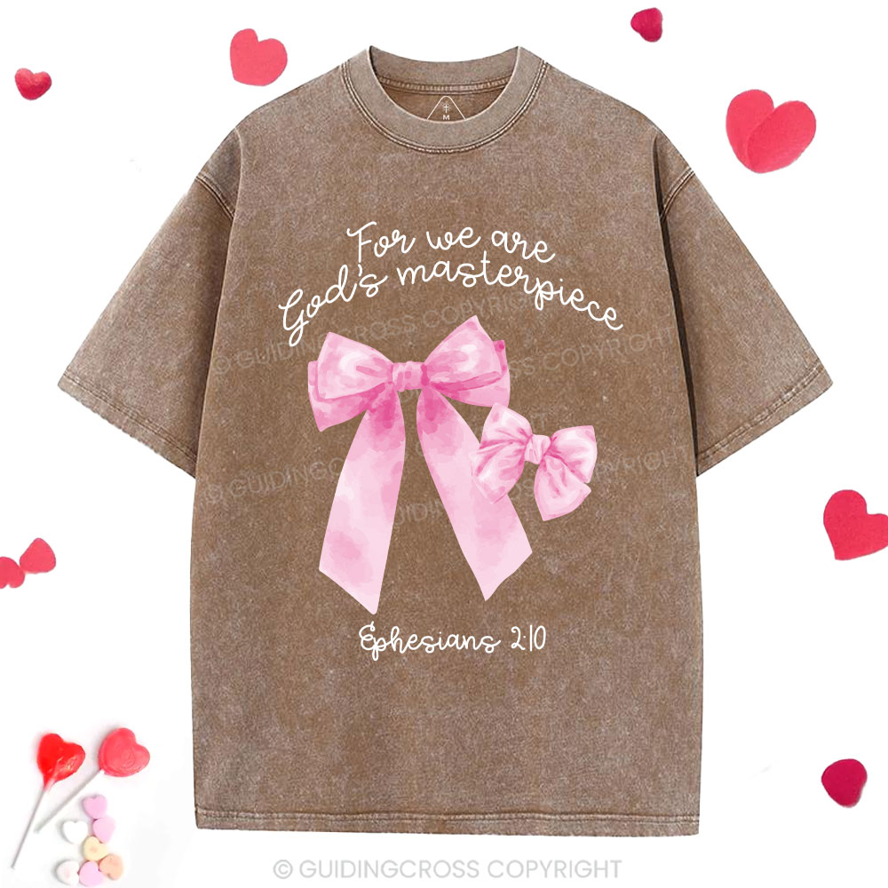 We Are God's Masterpiece Christian Washed T-Shirt
