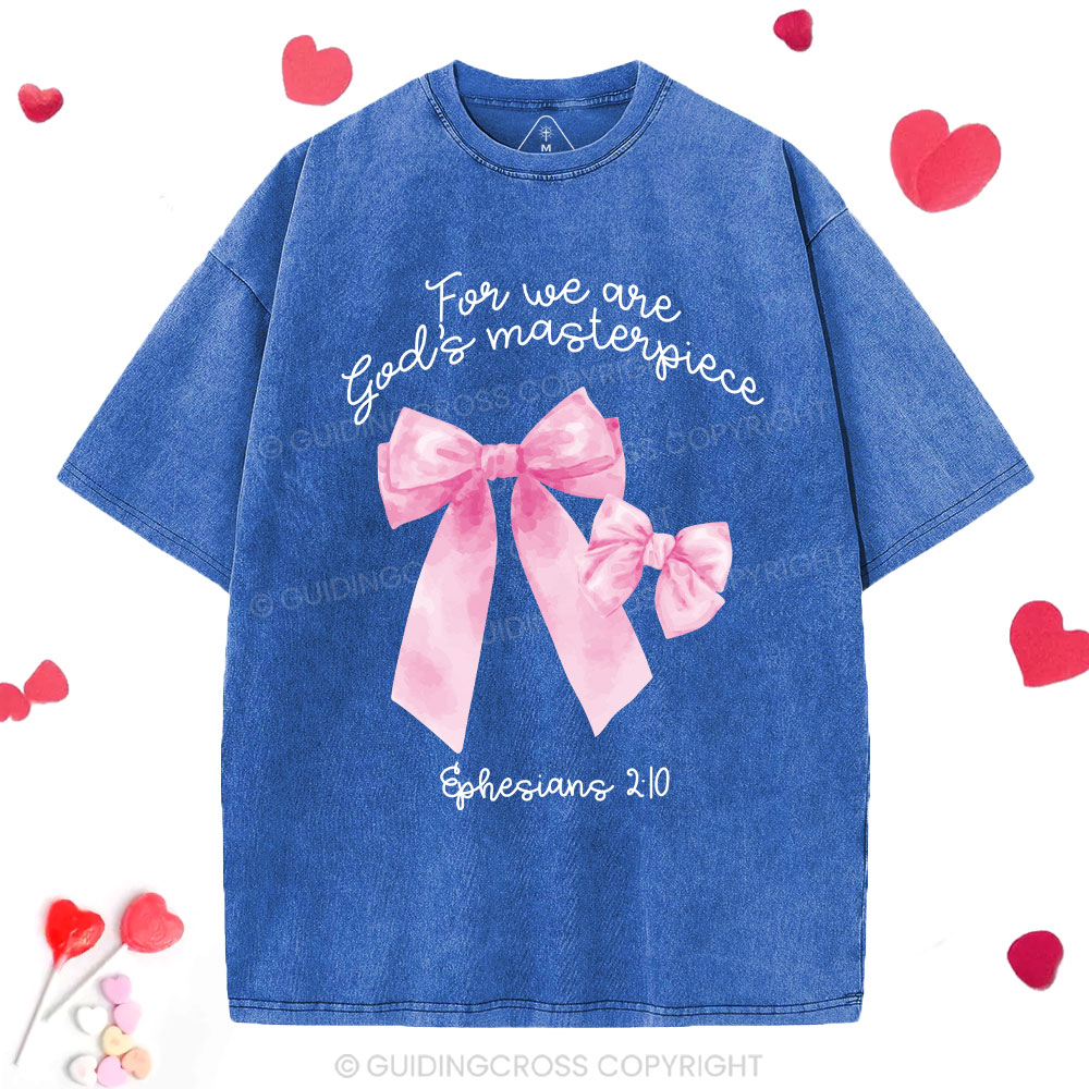 We Are God's Masterpiece Christian Washed T-Shirt